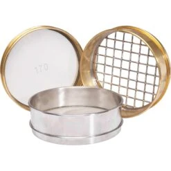 1/8" Mesh Testing Sieve, 8" Dia., 2" Depth (Full), Brass Frame, SS Wire Cloth