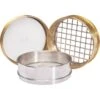 .265" Mesh Testing Sieve, 12" Dia., 1-5/8" Depth (Half), Brass Frame, SS Wire Cloth -Wessco Shop 0.265in mesh testing sieve 12in diameter 1.625in depth half brass frame ss wire cloth 19b001 1