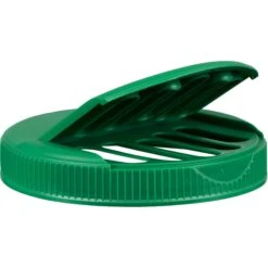 1/2 Gallon (65 Oz.) Wide Mouth Glass Jar W/ Green Slotted Flapper Cap, 5 Slots, Unlined, 110mm 110-400 -Wessco Shop 110mm 110 400 green slotted flapper cap 5 slots unlined 68w1gf 1 2