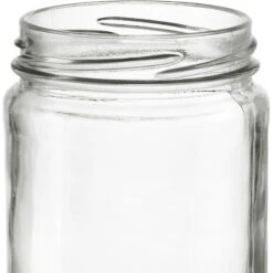 12 Oz. Paragon Glass Jar W/ Gold Metal Lug Cap W/ Plastisol Liner, 63mm 63-2030 -Wessco Shop 12oz paragon glass jar 63mm 63 2030 99g642 4