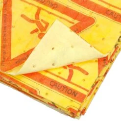 15" X 18" 1 Sided Caution Hazmat Absorbent Pads, Spunbond, Yellow (100 Pads/case) -Wessco Shop 15 inches x 18 inchs 1 sided caution hazmat absorbent pads spunbond yellow 37wca2 4