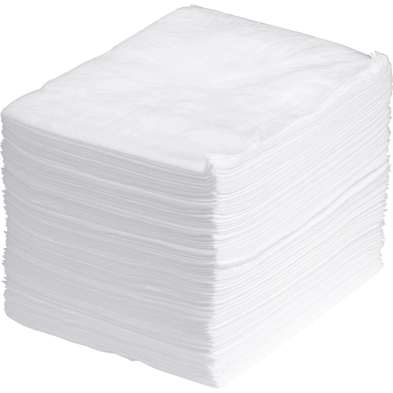 15" X 18" Heavy-Weight Oil Absorbent Pads, Meltblown, White (100 Pads/bag)