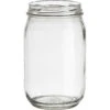 16 Oz. Clear Glass Mayo Jar, 70mm 70-2030, 12/cs -Wessco Shop 16oz clear glass mayo jar 70mm 70 2030 30wa47 1