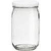 16 Oz. Clear Glass Mayo Jar W/ White Metal Lug Cap W/ Plastisol Liner, 70mm 70-2030 -Wessco Shop 16oz clear glass mayo jar 70mm 70 2030 70mm 70 2030 white metal lug cap with plastisol liner 99g625 1
