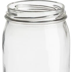 16 Oz. Clear Glass Mayo Jar W/ White Metal Lug Cap W/ Plastisol Liner, 70mm 70-2030 -Wessco Shop 16oz clear glass mayo jar 70mm 70 2030 99g625 3