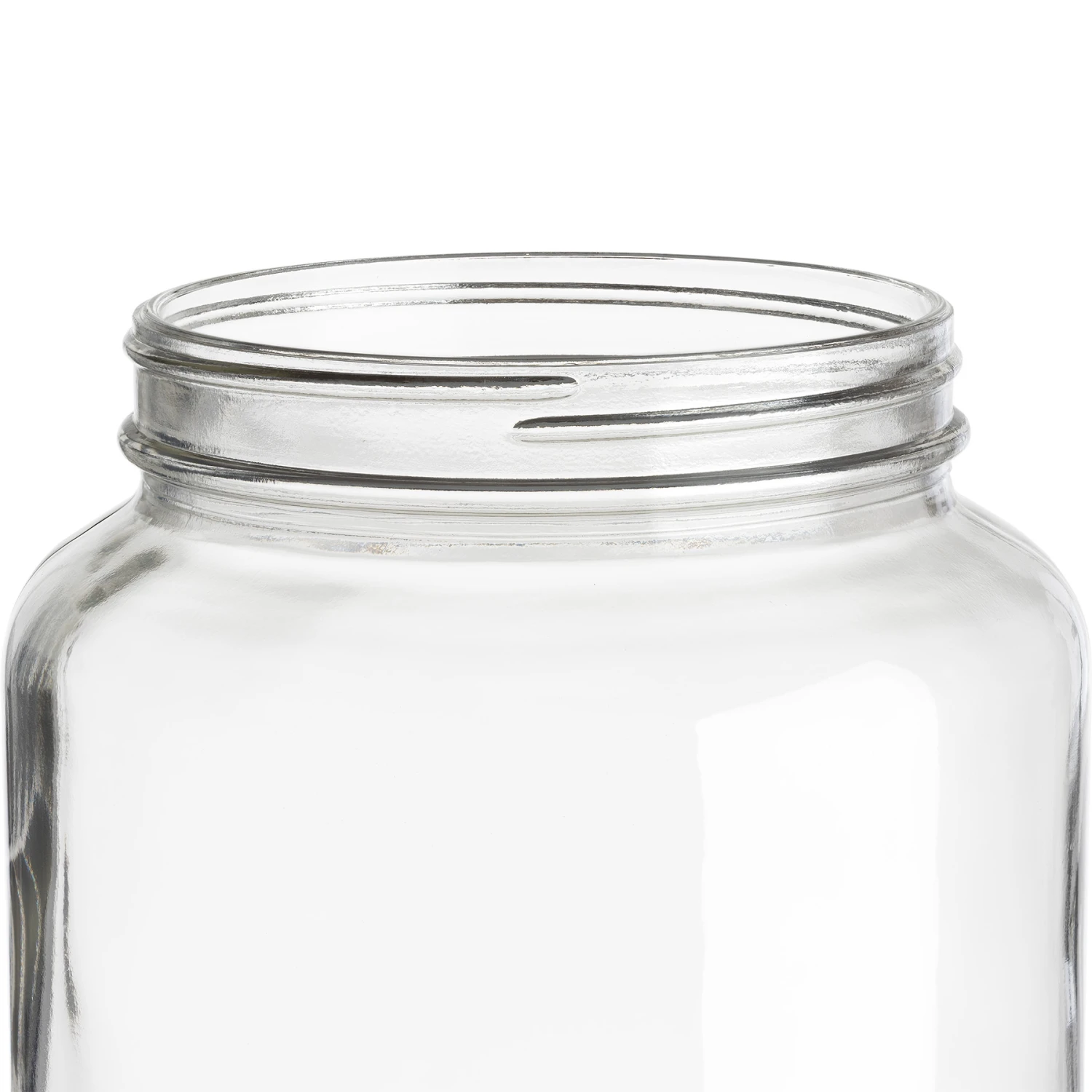 1/2 Gallon (65 Oz.) Wide Mouth Glass Jar, 110mm 110-405, 6/cs - Image 3