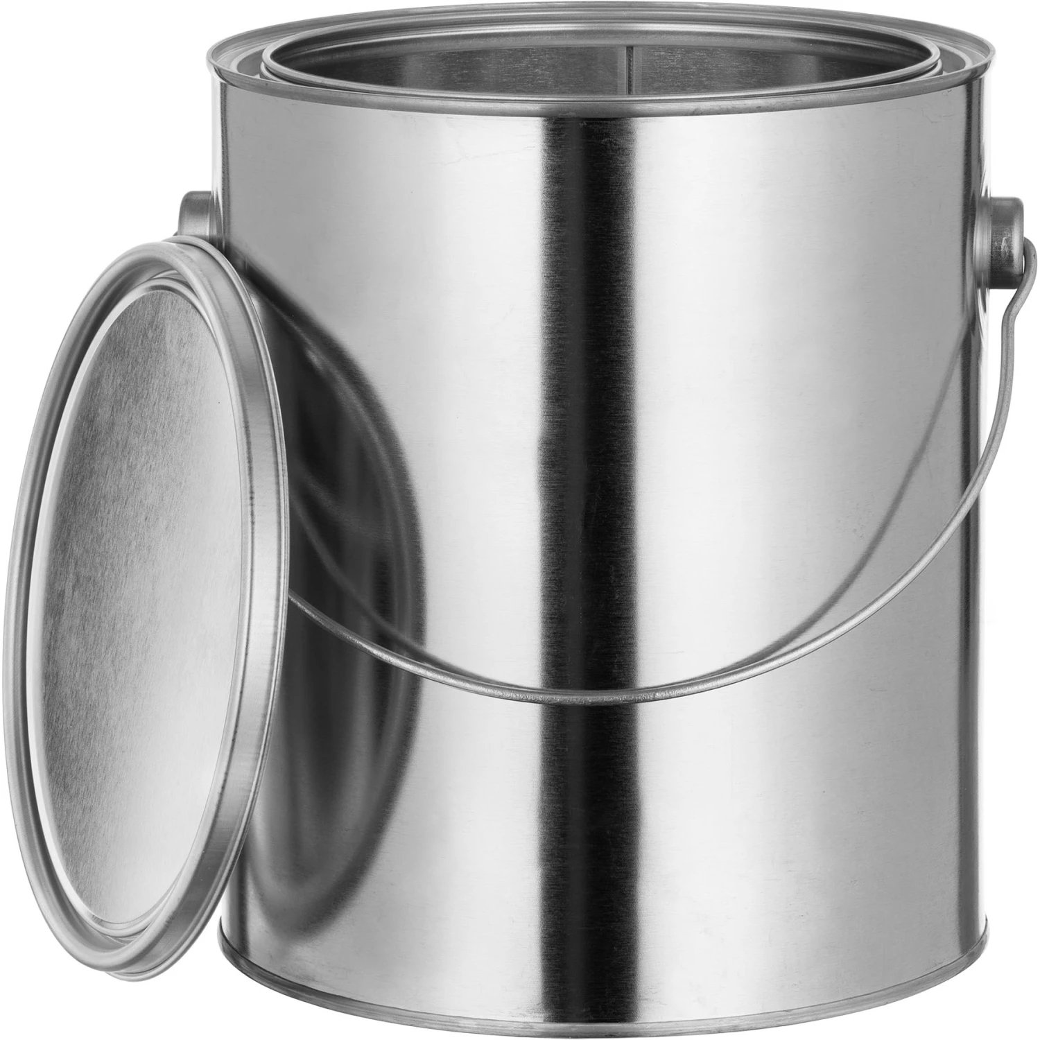 1 Gallon Metal Paint Can With Ears, Bail And Lid, Unlined, 7.688" H (Case Pack)