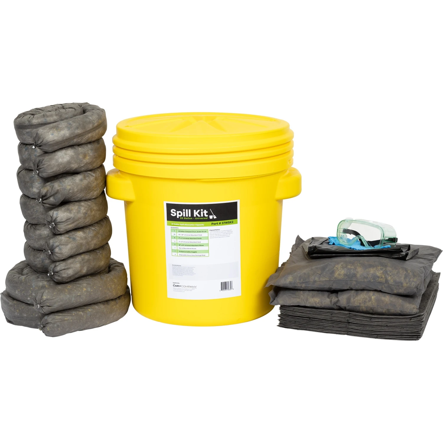20 Gallon Universal Spill Kit In Overpack Salvage Drum
