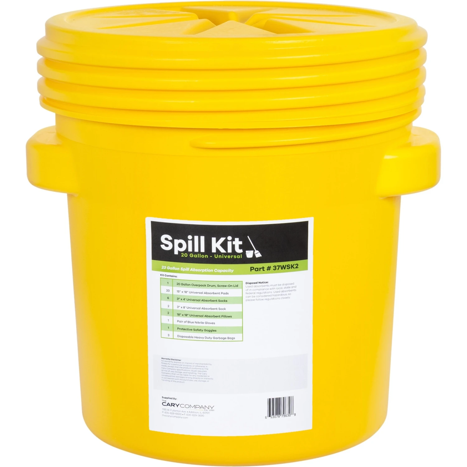 20 Gallon Universal Spill Kit In Overpack Salvage Drum - Image 2