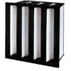 24" X 24" X 12" Four V-Bank Mini-Pleat Air Filter, Single Header, MERV 14 -Wessco Shop 21bj02 1 1