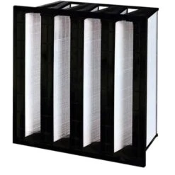 12" X 24" X 12" Four V-Bank Mini-Pleat Air Filter, Single Header, MERV 14