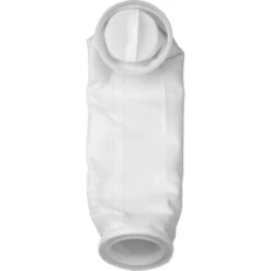 Size #2, 100 Micron - Polyester Felt Dual Flow Liquid Filter Bag, Plastic "P" Flange Ring, Welded (DFBPES100P2FWE)