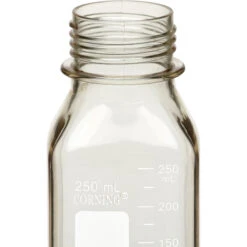 250ml Clear Polycarbonate Plastic Square Media Bottle W/Cap, 24/cs (Corning® #431431) -Wessco Shop 250ml clear polycarbonate plastic square media bottle with cap corning 431431 68w431 5
