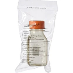 250ml Clear Polycarbonate Plastic Square Media Bottle W/Cap, 24/cs (Corning® #431431) -Wessco Shop 250ml clear polycarbonate plastic square media bottle with cap corning 431431 68w431 6