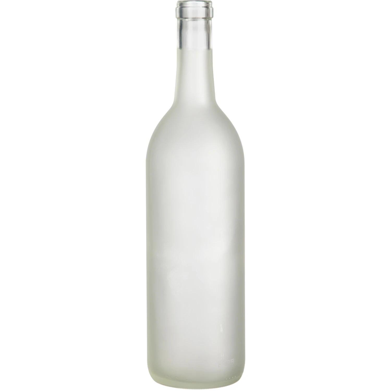 750 Ml Clear Frosted Bordeaux Wine Bottles, Cork, 12/cs 3 750 Ml Clear Frosted Bordeaux Wine Bottles, Cork, 12/cs