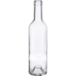375 Ml Clear Bordeaux Wine Bottles, Punted, Cork 12/cs