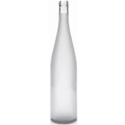 750 Ml Frosted Stretch Hock Wine Bottles, Cork 12/cs