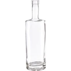 750 Ml Clear Glass St. Louis Liquor Bottle, Bar Top, 12/cs