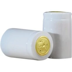 30 X 55mm White Shiny PVC Capsules W/Tear Tab, 100/cs