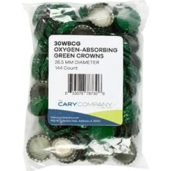 Green Beer Bottle Caps, Oxygen Absorbing, 26 Mm Pry-Off Crown, 144/bag 9 Green Beer Bottle Caps, Oxygen Absorbing, 26 Mm Pry-Off Crown, 144/bag -Wessco Shop 30wbcg 4 1