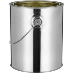 1 Gallon Metal Paint Can With Ears, Bail And Lid, Gold Phenolic Lined -Wessco Shop 30wcg1 3 1