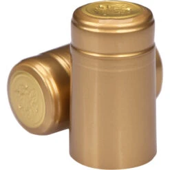 30 X 55mm Gold Glossy PVC Capsules W/Tear Tab, 100/cs