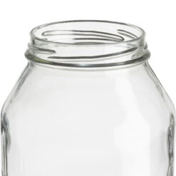 32 Oz. Clear Glass Mayo Jar W/ White Metal Lug Cap W/ Plastisol Liner, 70mm 70-2030 -Wessco Shop 32oz clear glass mayo jar 70mm 70 2030 99g626 3