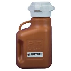 2.5 Liter Amber HDPE Plastic Laboratory Carboy W/83mm Cap