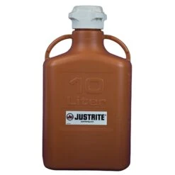 10 Liter Amber HDPE Plastic Laboratory Carboy W/ 83mm Cap