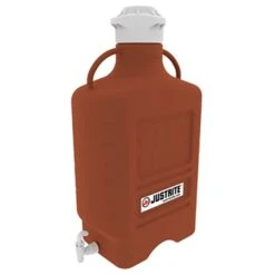 20 Liter Amber HDPE Plastic Laboratory Carboy W/120mm Cap & Spigot