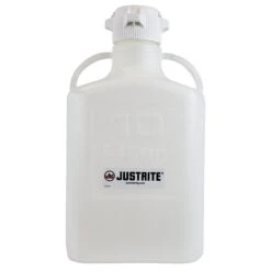10 Liter White HDPE Plastic Laboratory Carboy W/83mm Cap