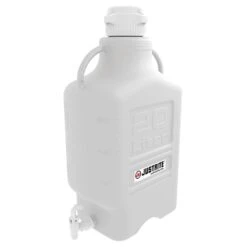 20 Liter White HDPE Plastic Laboratory Carboy W/83mm Cap & Spigot