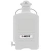 40 Liter White HDPE Plastic Laboratory Carboy W/120mm Cap & Spigot -Wessco Shop 37bj91 1