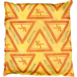 18" X 18" 1 Sided Caution Hazmat Absorbent Pillows