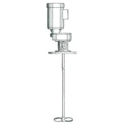 Tank Mixer, 1/3 HP Air Direct Drive, Flange Mount, 36" Shaft, 0-3000 RPM (Series 700)