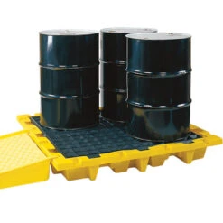 4-Drum Nestable Spill Containment Pallet (With Drain) - Eagle 1646 -Wessco Shop 56bsp8 2