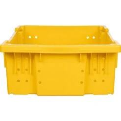 Yellow Stack And Nest Bin, Fully Ventilated -Wessco Shop 57wybv 2