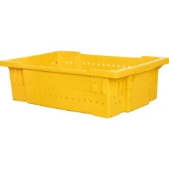 Yellow Stack And Nest Bin, Fully Ventilated -Wessco Shop 57wybv 3