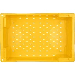 Yellow Stack And Nest Bin, Fully Ventilated -Wessco Shop 57wybv 4