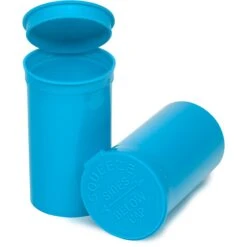 19 Dram Aqua Opaque Plastic Pop Top Container, 225/cs