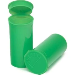 13 Dram Lime Green Opaque Plastic Pop Top Container, 315/cs