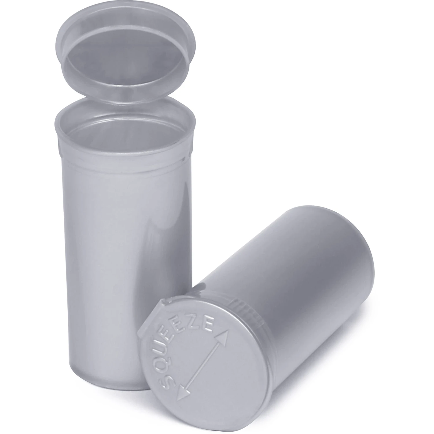 13 Dram Silver Opaque Plastic Pop Top Container, 315/cs 3 13 Dram Silver Opaque Plastic Pop Top Container, 315/cs