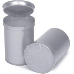 30 Dram Silver Opaque Plastic Pop Top Container, 150/cs