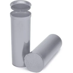60 Dram Silver Opaque Plastic Pop Top Container, 75/cs