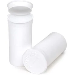 19 Dram White Opaque Plastic Pop Top Container, 225/cs