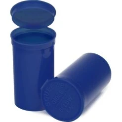 19 Dram Blue Opaque Plastic Pop Top Container, 225/cs