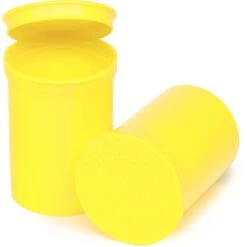30 Dram Yellow Opaque Plastic Pop Top Container, 150/cs