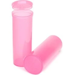 60 Dram Pink Plastic Pop Top Container, 75/cs