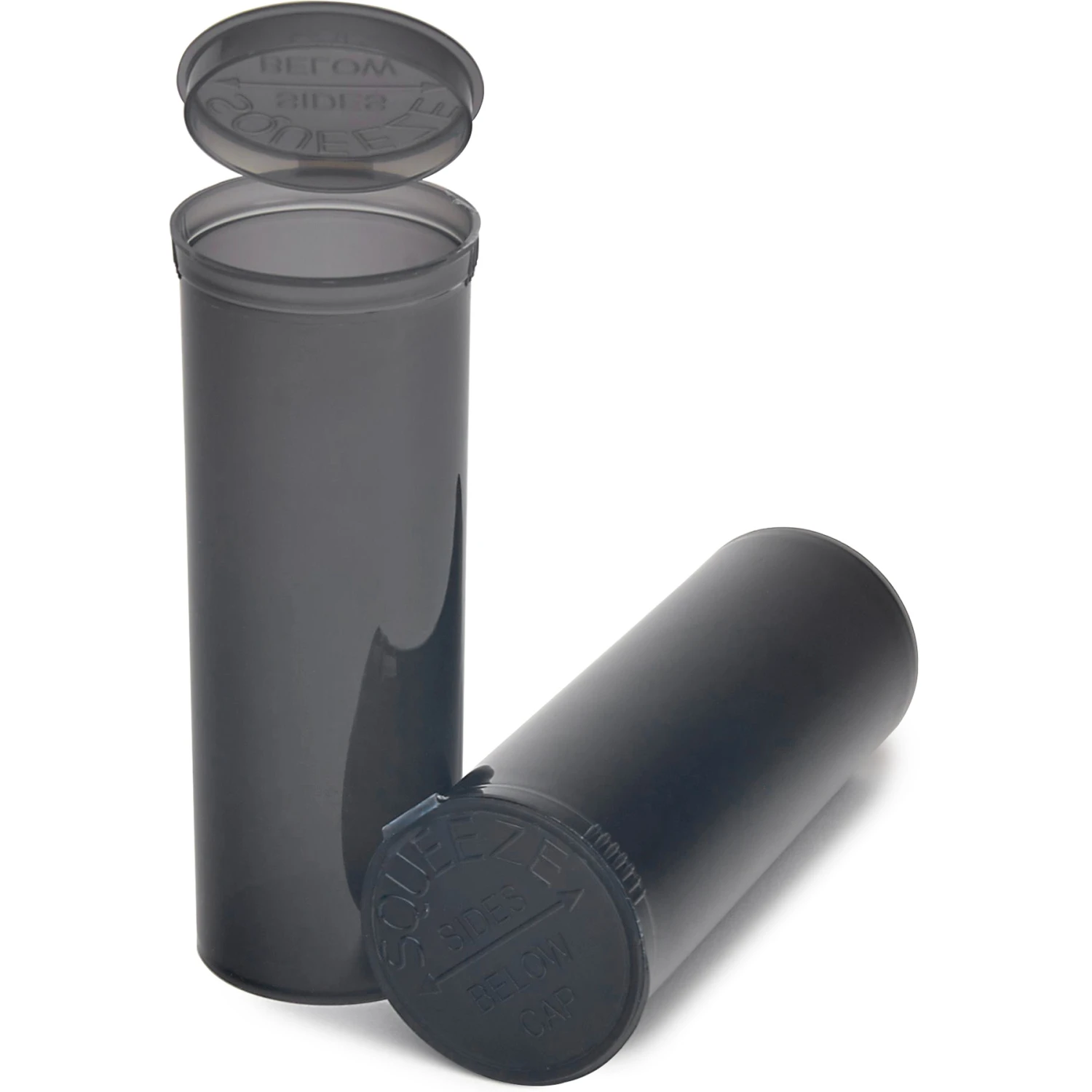60 Dram Gray Plastic Pop Top Container, 75/cs 3 60 Dram Gray Plastic Pop Top Container, 75/cs