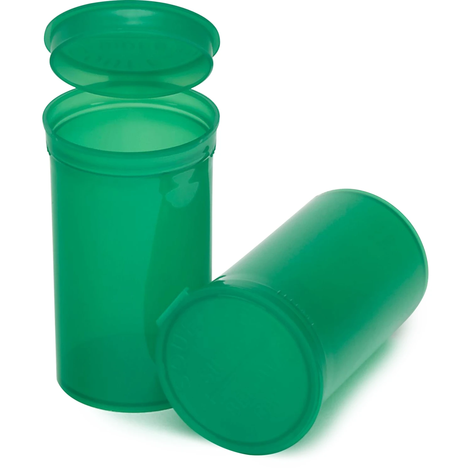 19 Dram Green Plastic Pop Top Container, 225/cs 3 19 Dram Green Plastic Pop Top Container, 225/cs